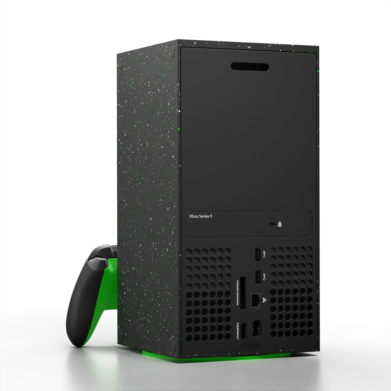 Xbox Series X Console and Controller Galaxy Black 3D model_2