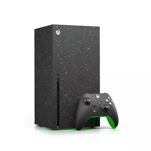 Xbox Series X Console and Controller Galaxy Black 3D model