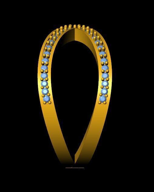 Crisscross Daimond Ring 3D print model_6