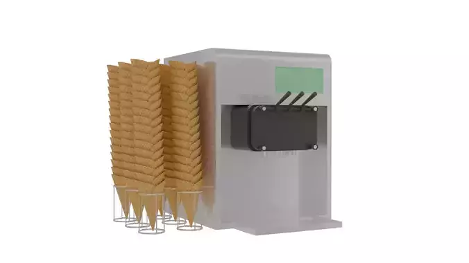 Realistic Ice Cream Machine 3D Asset 3D model