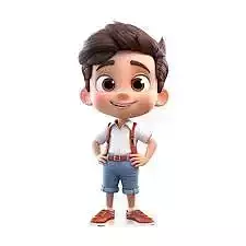Adorable 3D Cartoon Boy Model Charming and Playful Design