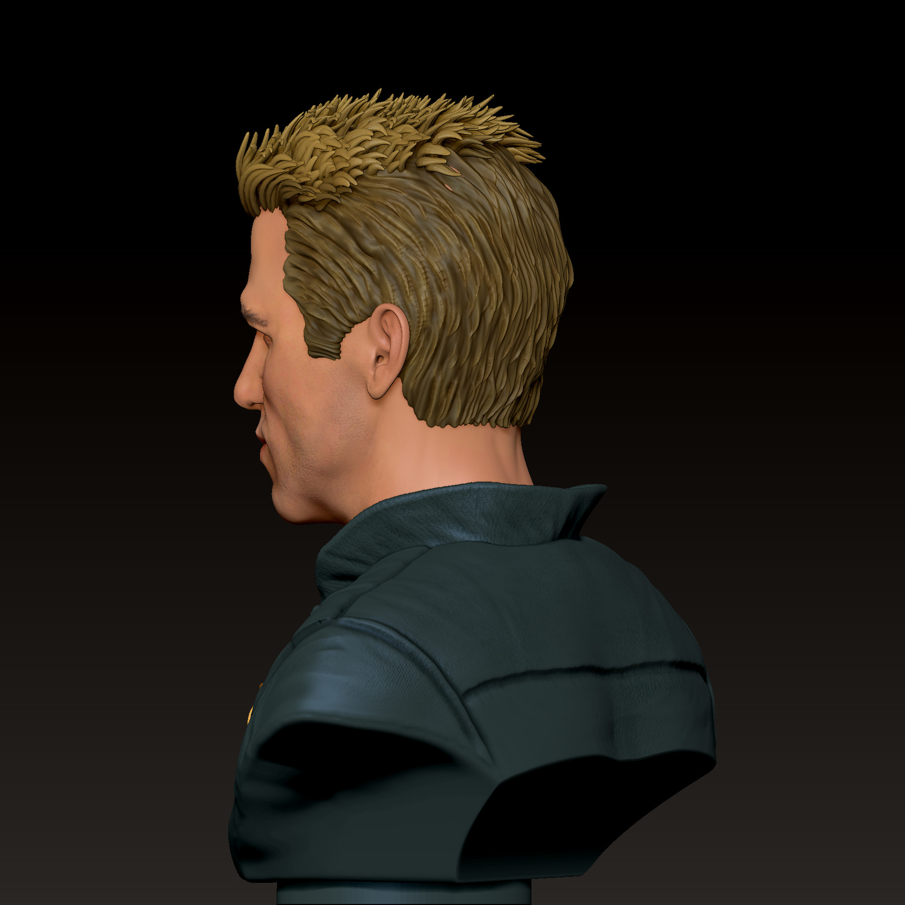 Val Kilmer Iceman Top Gun Bust 3D print model_2