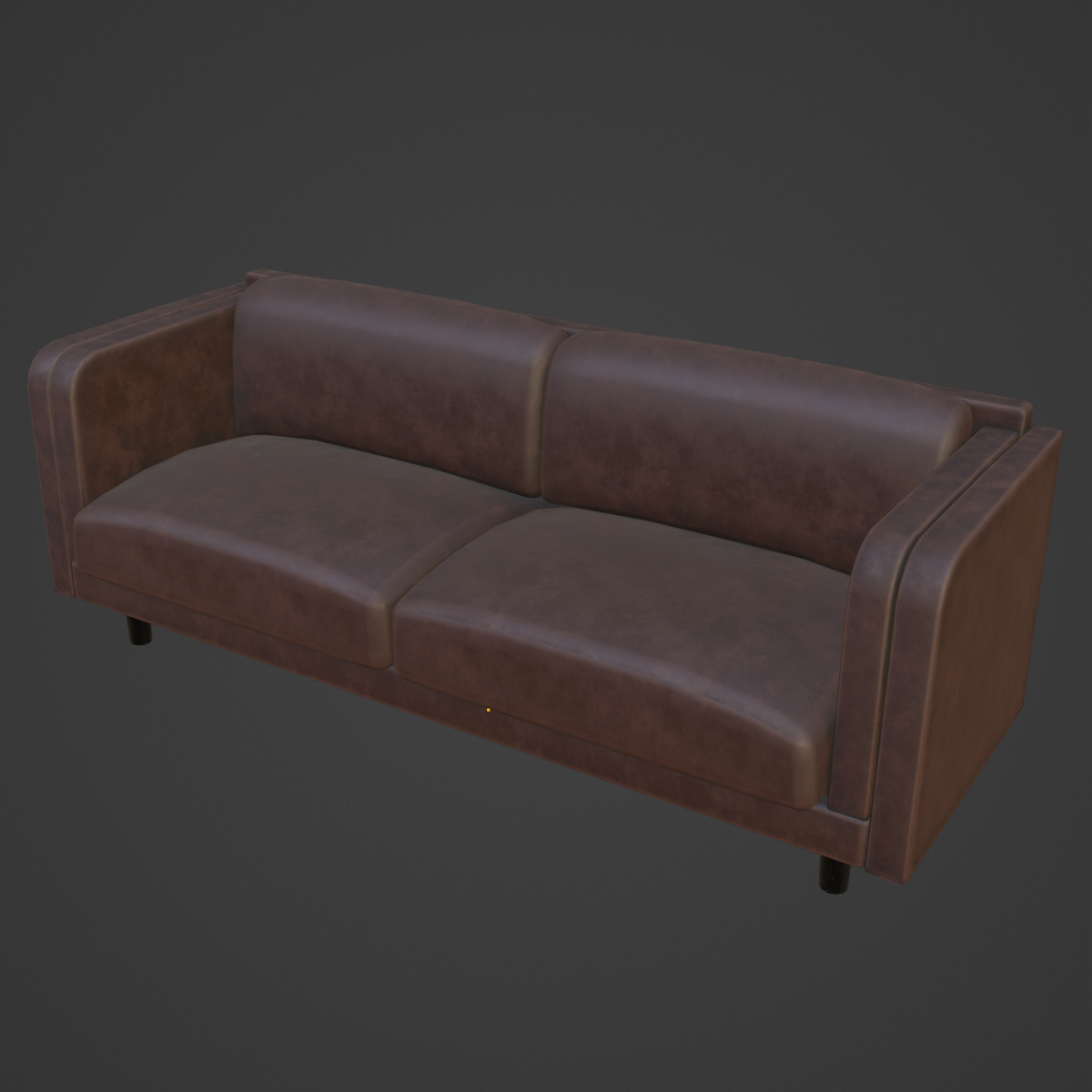 Leather Sofa 01 Low-poly 3D model_6
