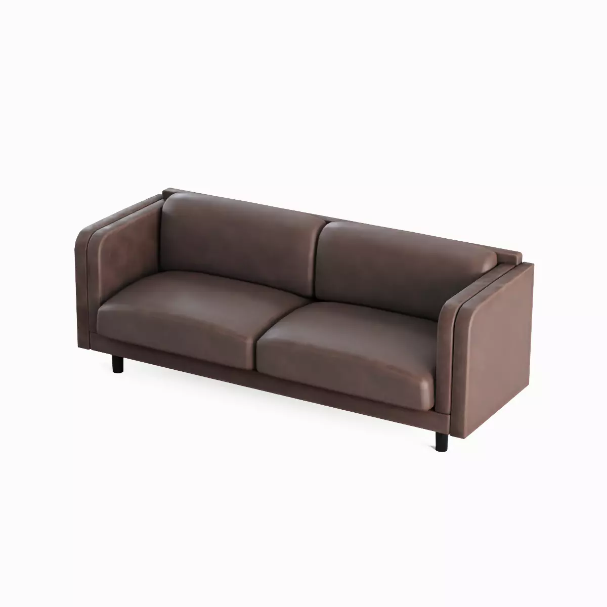 Leather Sofa 01 Low-poly 3D model_0
