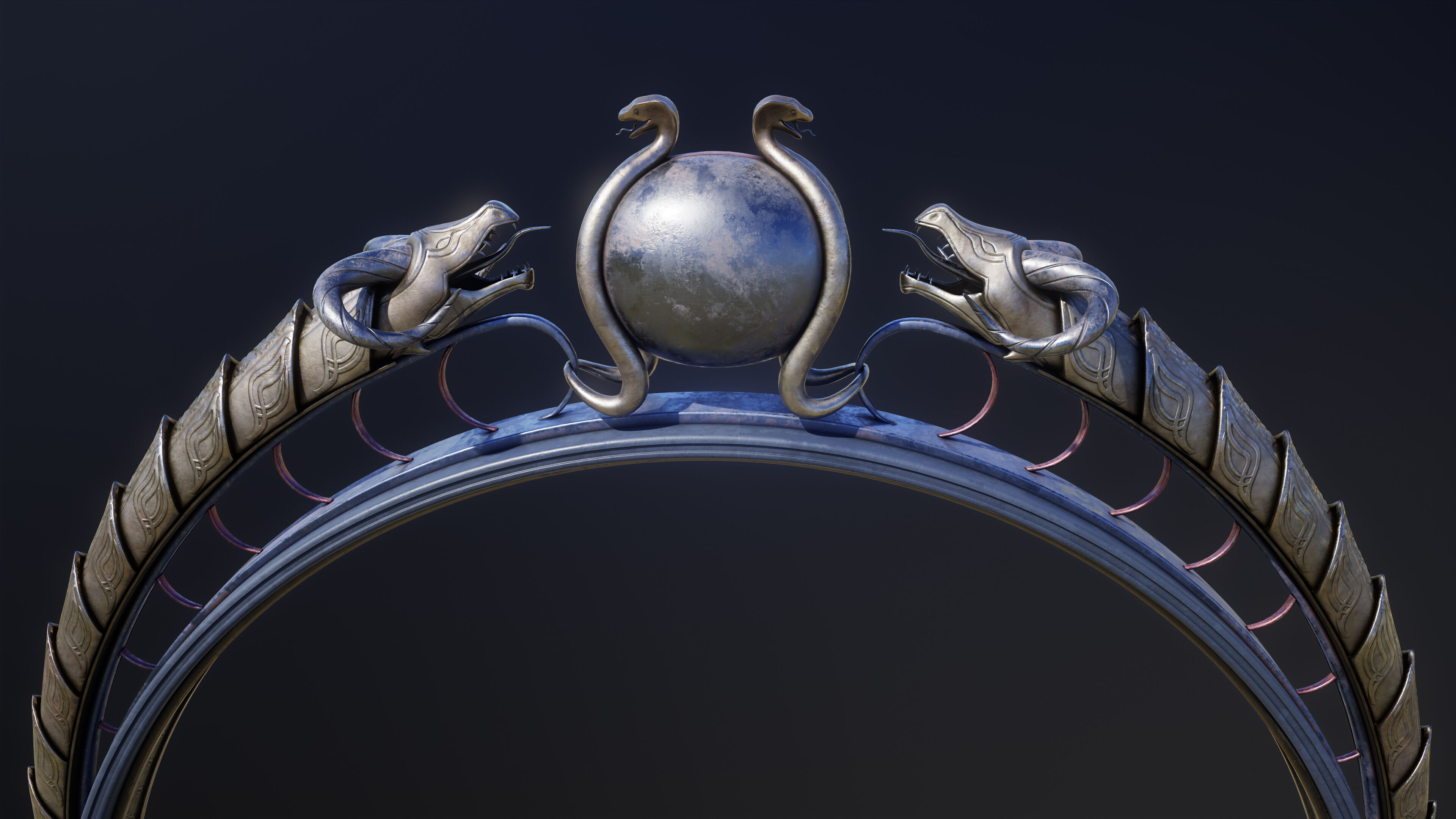 Ancient Japanese Arch Gate 3D model_15