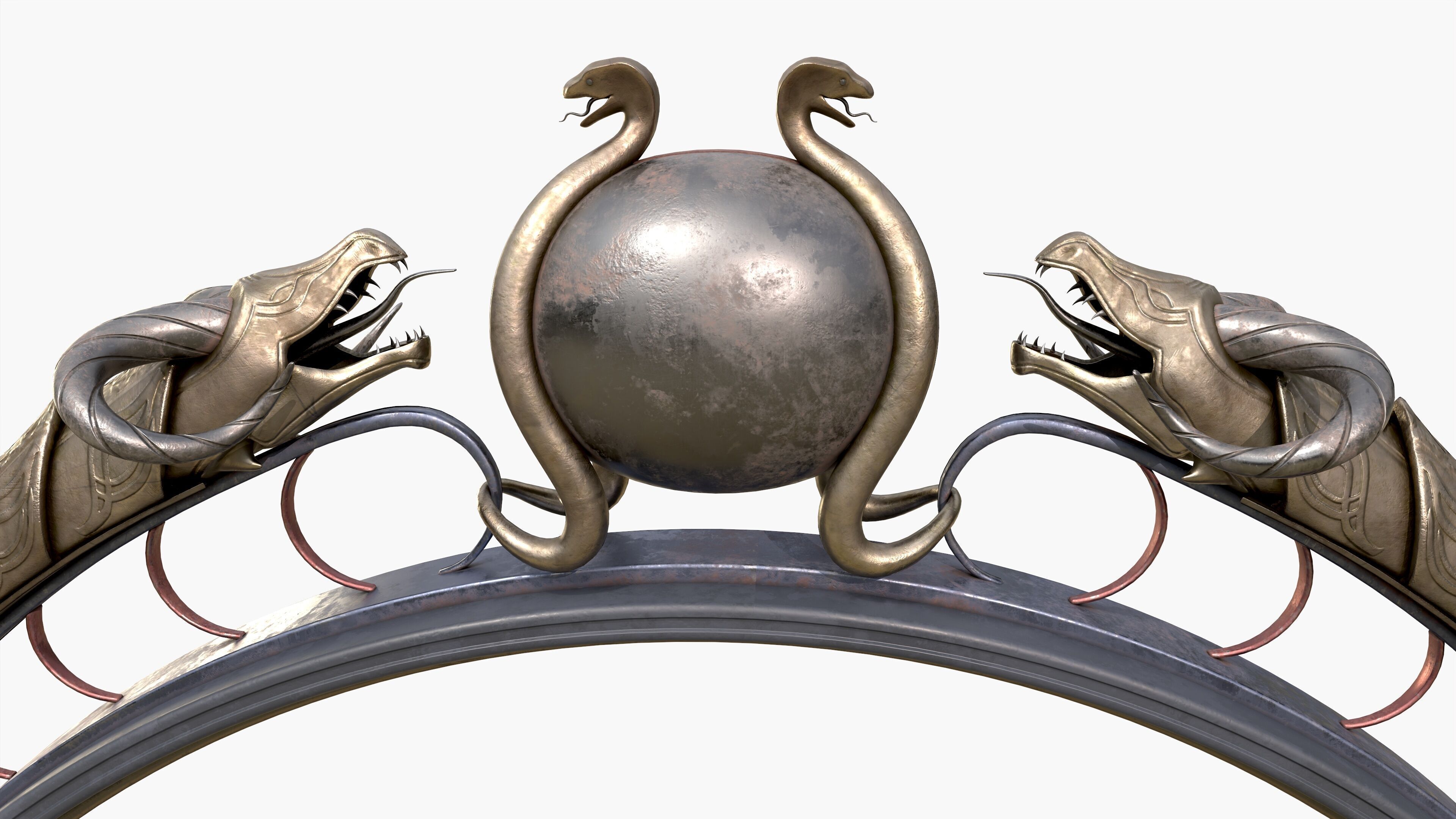 Ancient Japanese Arch Gate 3D model_3