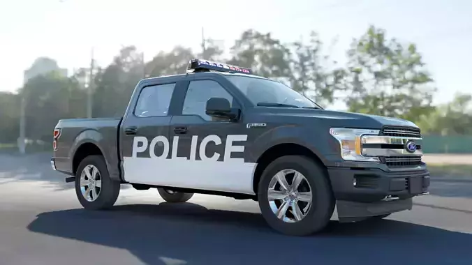 Ford F-150 lariat truck super crew cab 2020 Low-poly 3D model