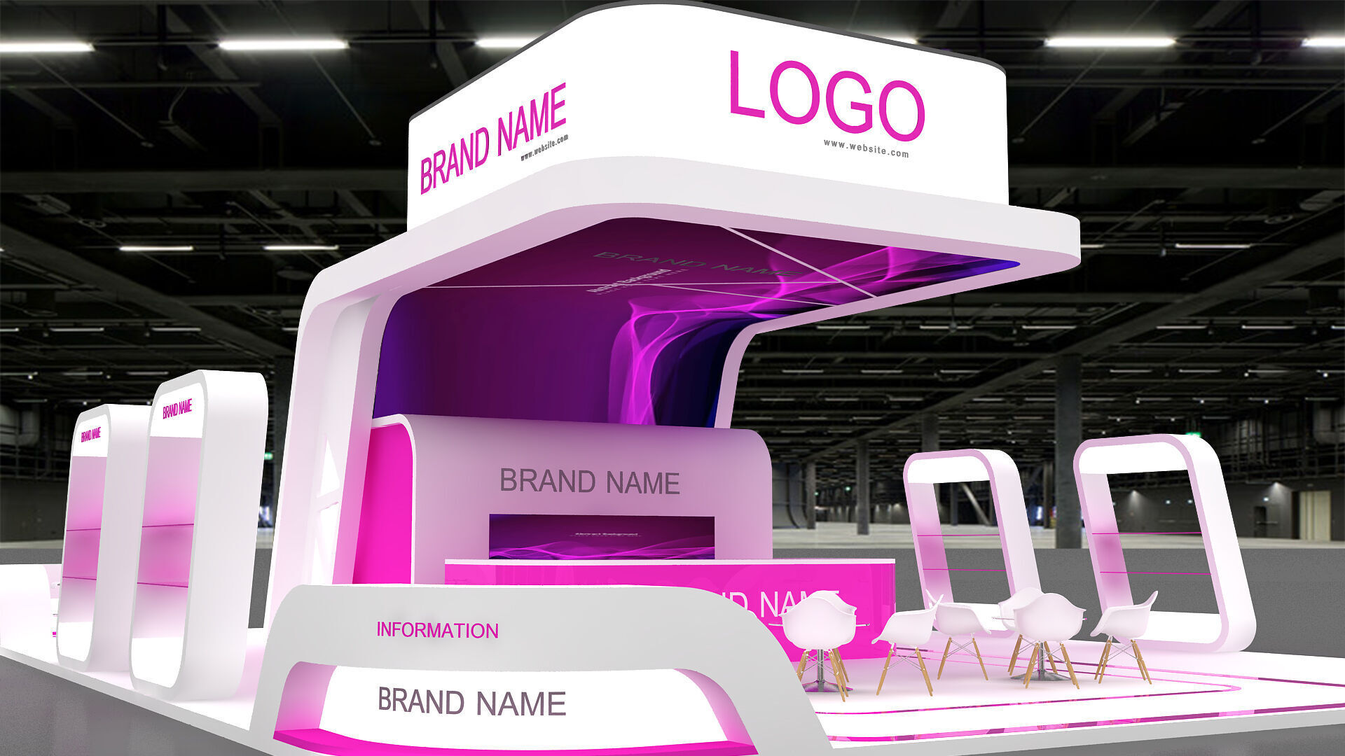 Exhibition Booth Stand stall 3D model 3D model_5