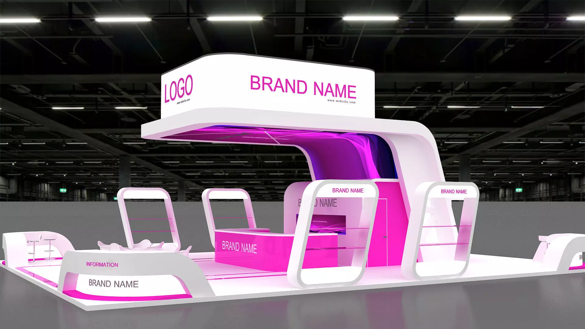 Exhibition Booth Stand stall 3D model 3D model_0