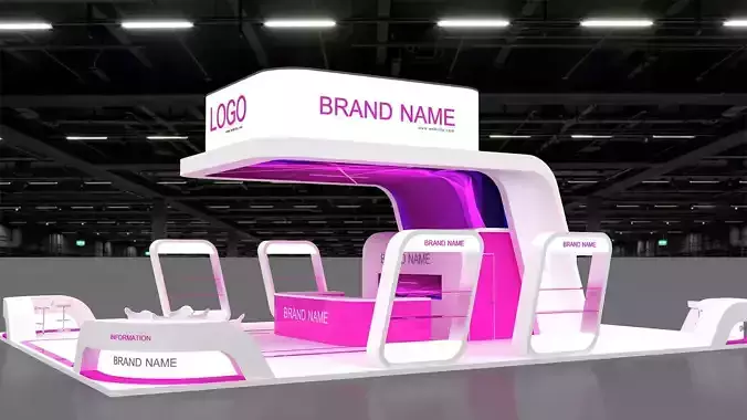 Exhibition Booth Stand stall 3D model 3D model