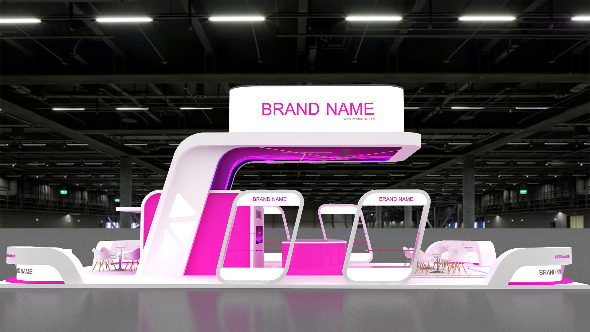 Exhibition Booth Stand stall 3D model 3D model_3