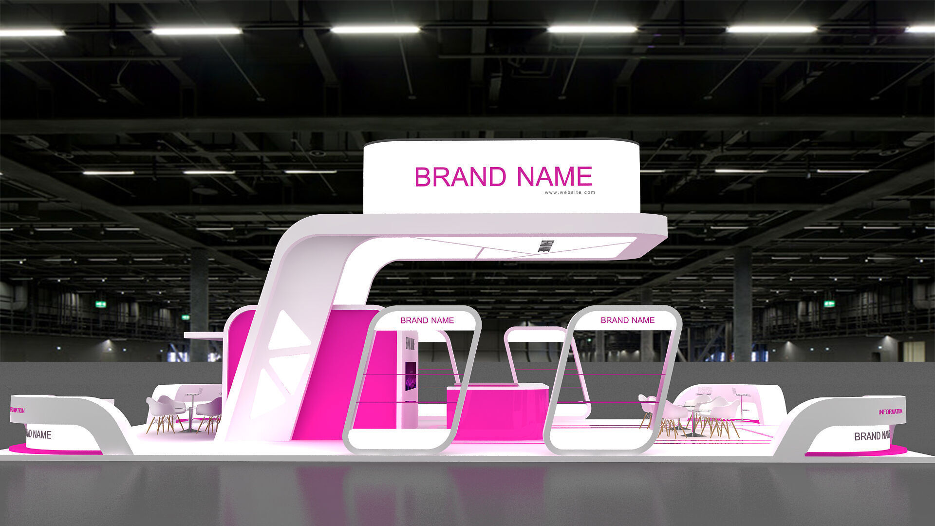 Exhibition Booth Stand stall 3D model 3D model_2