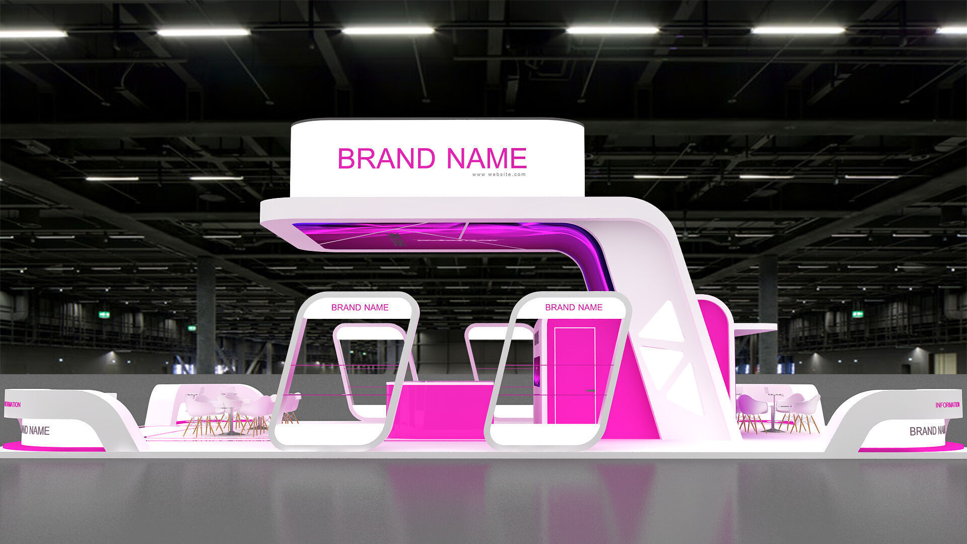 Exhibition Booth Stand stall 3D model 3D model_6