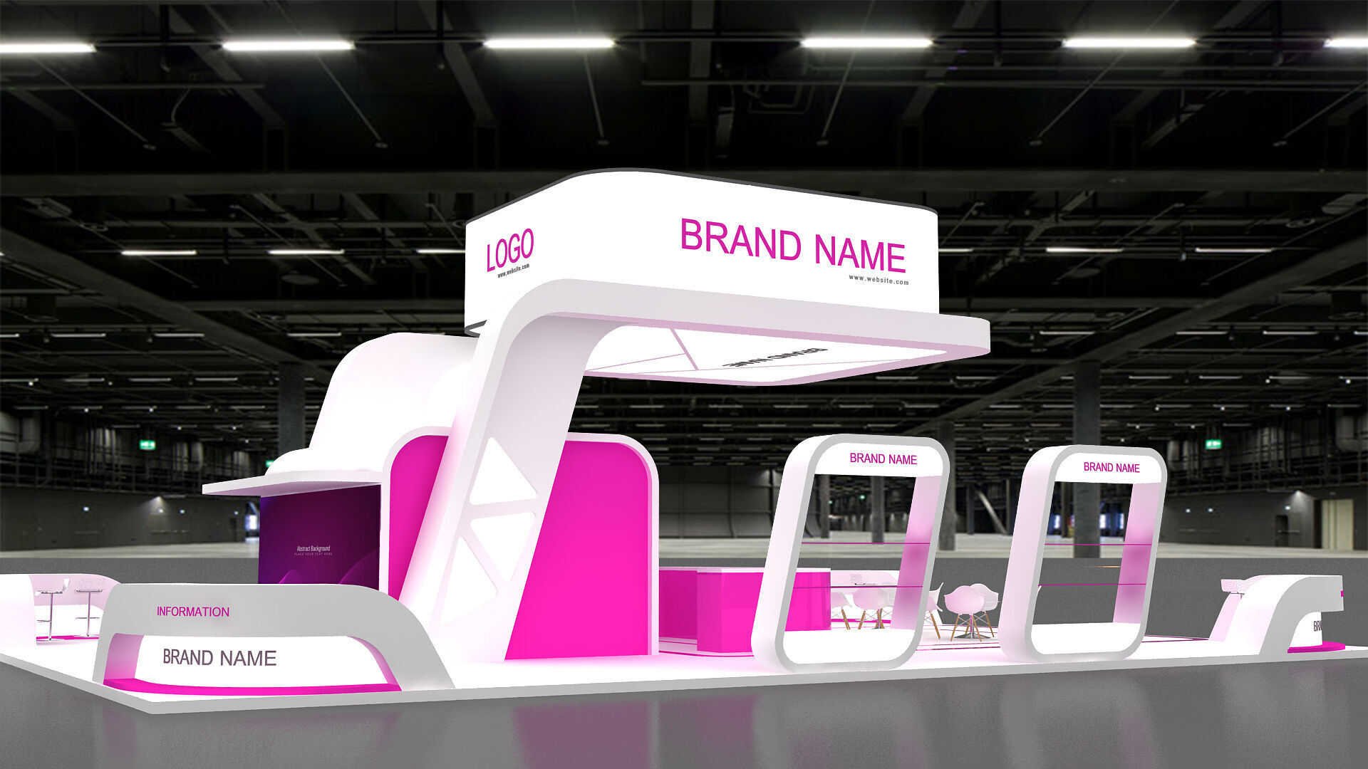 Exhibition Booth Stand stall 3D model 3D model_1