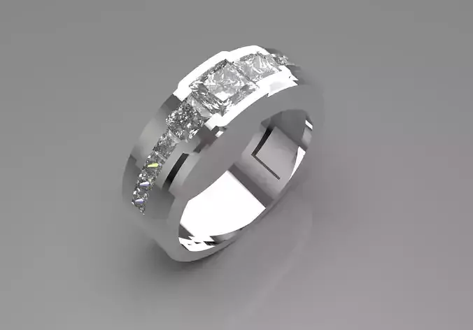 gold diamond ring mr0067 3D print model