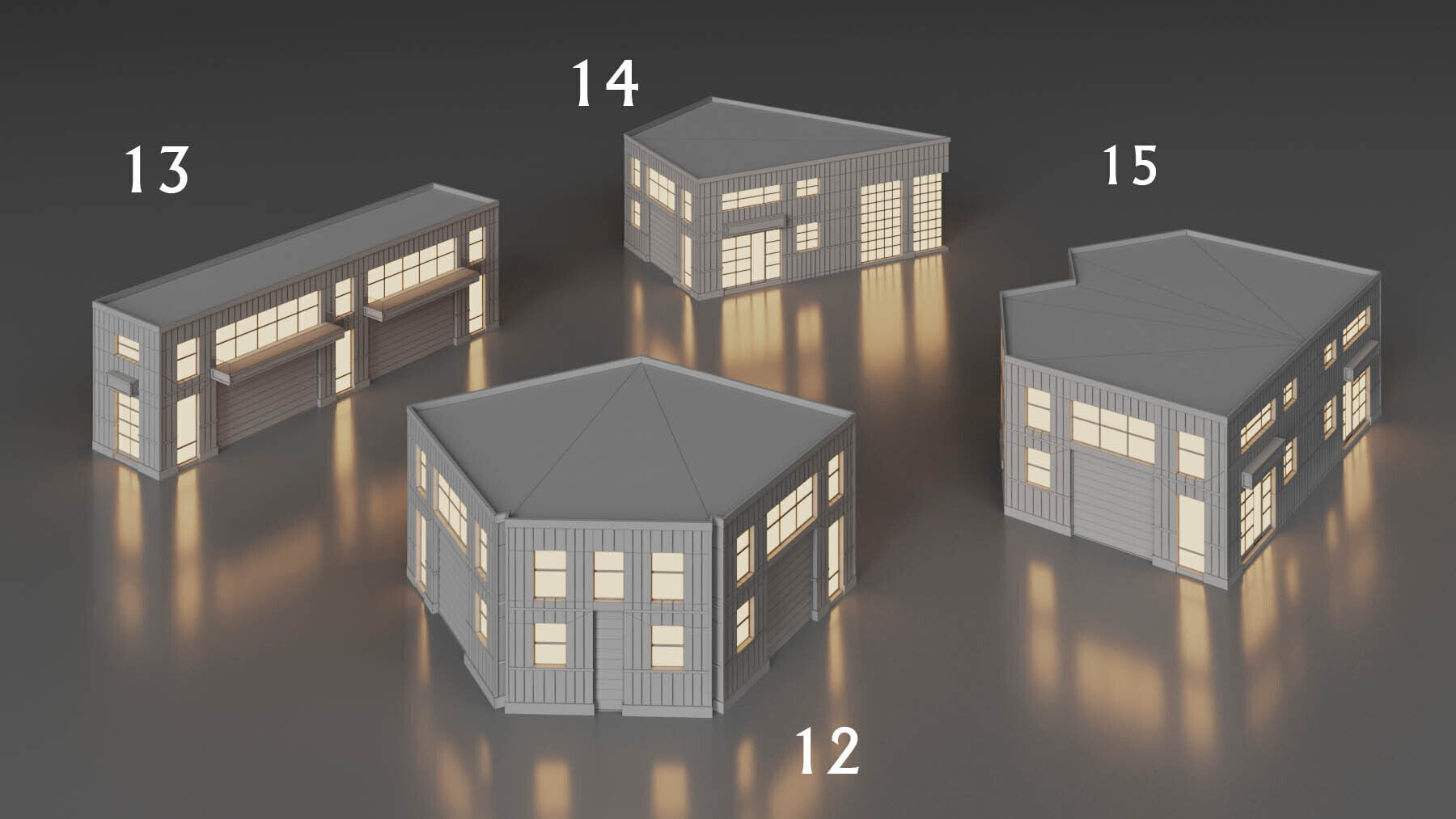 SimplePoly  factory KITBASH Low-poly 3D model-Urban Vol 03 Low-poly 3D model_6