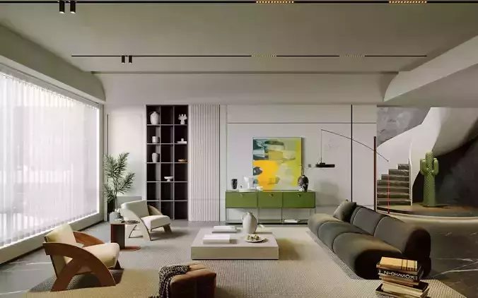 modern living room interior scenes 118