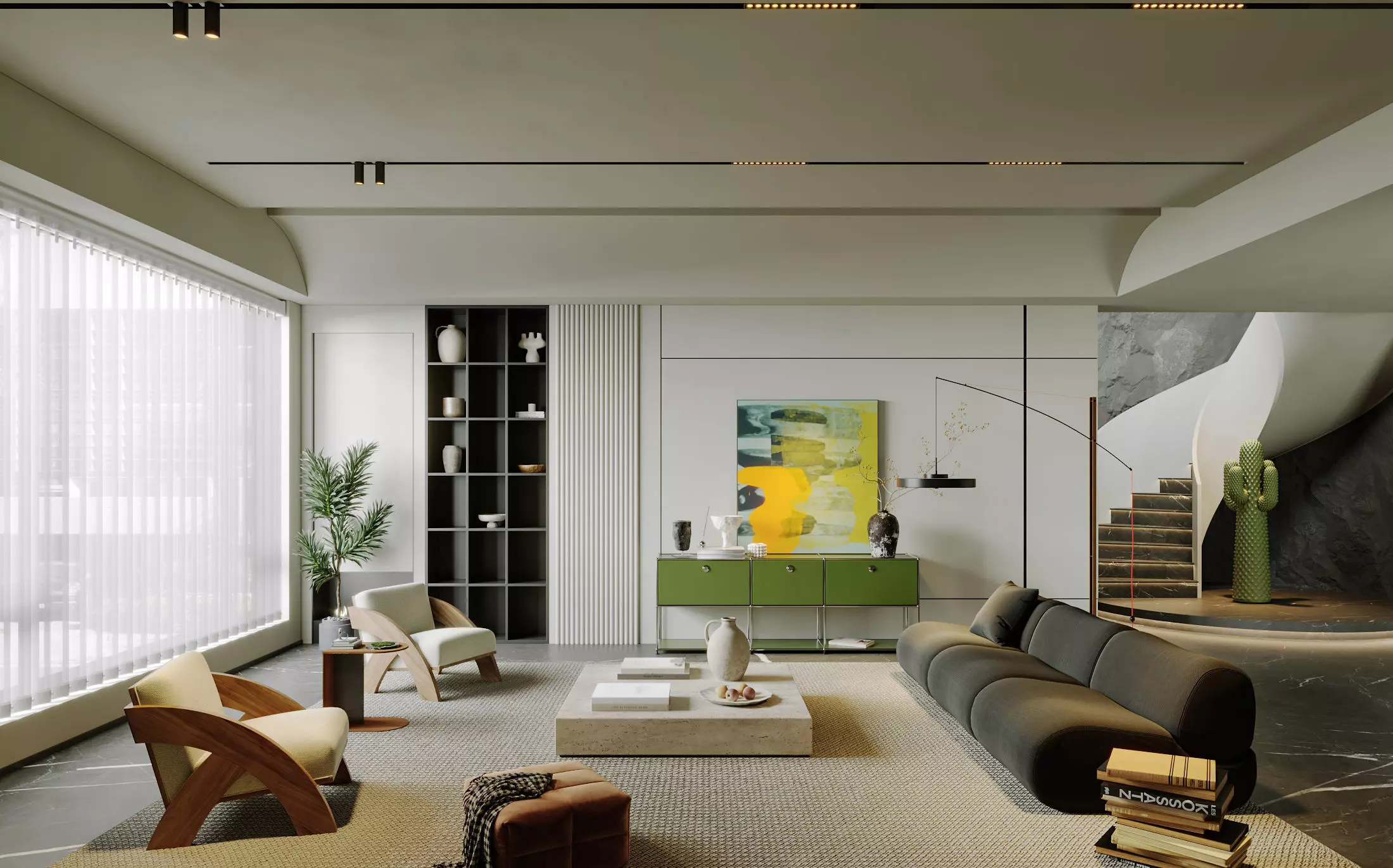 modern living room interior scenes 118 3D model