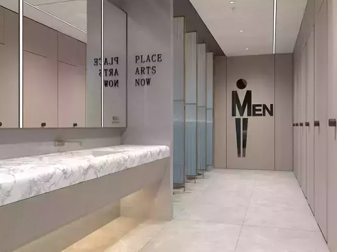 Restroom public wc 3D model