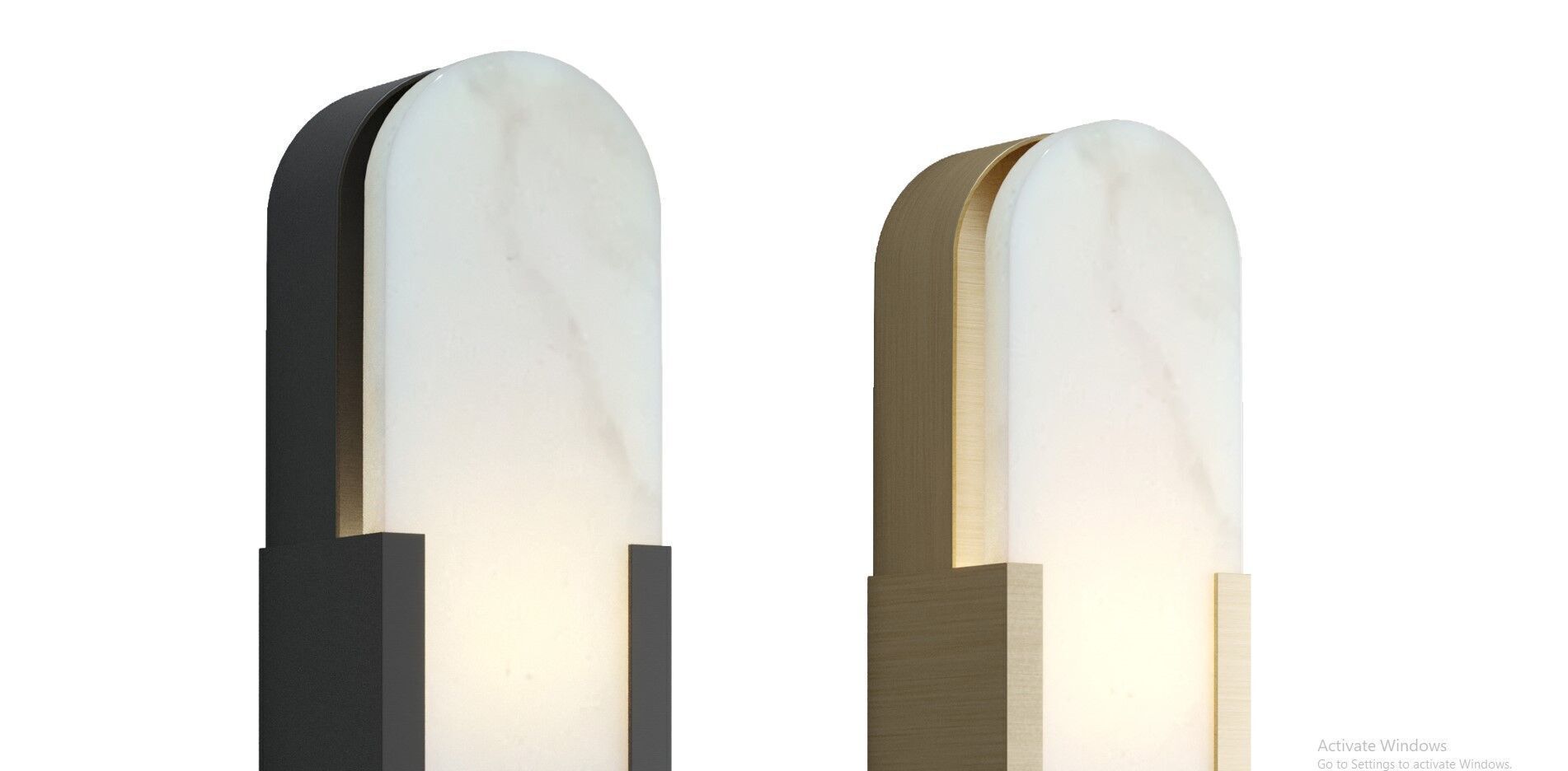Melange Elongated Sconce Low-poly 3D model_5