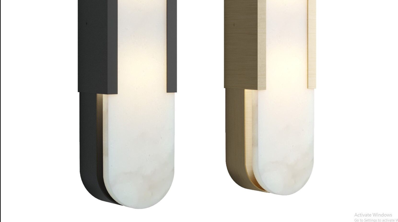 Melange Elongated Sconce Low-poly 3D model_6