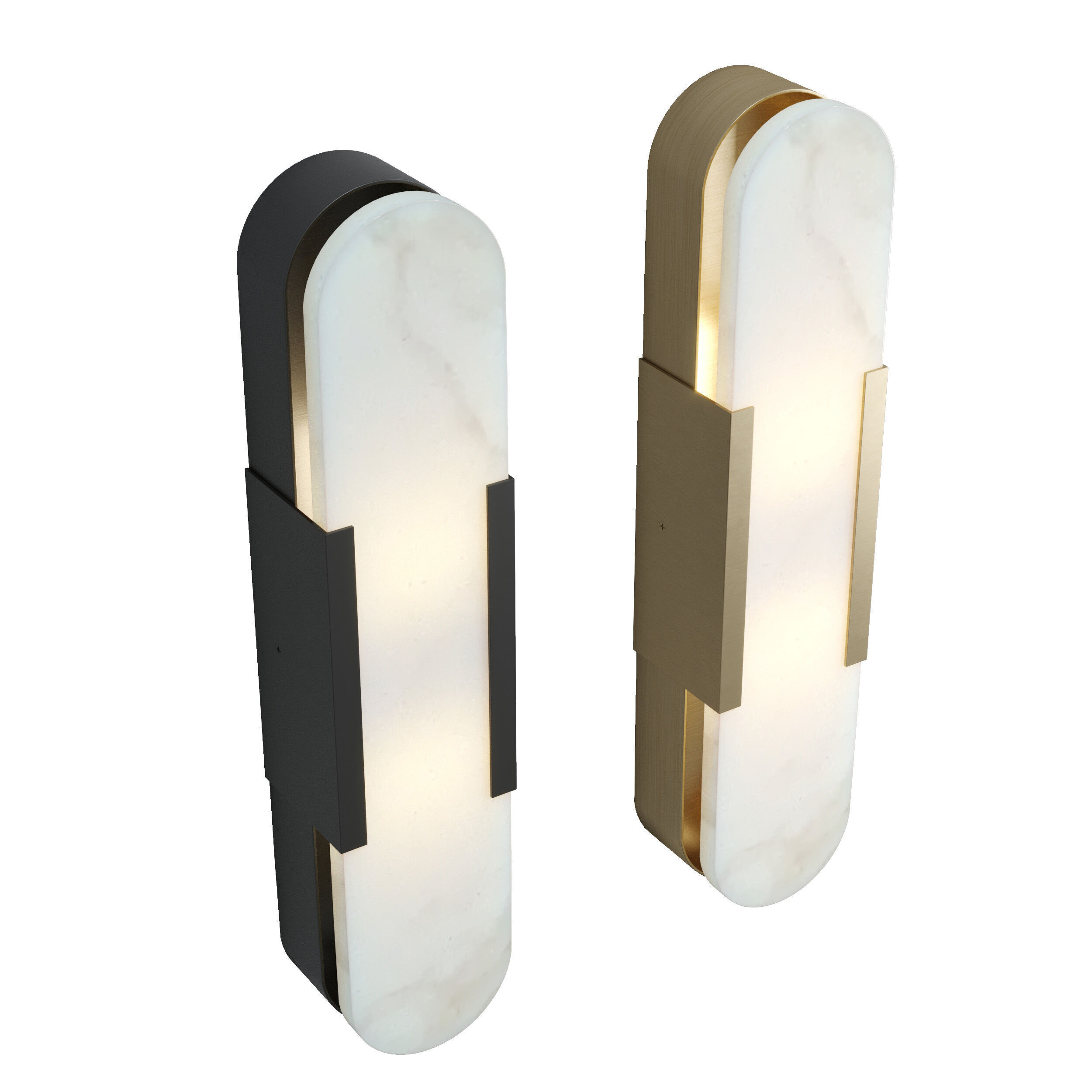 Melange Elongated Sconce Low-poly 3D model_3