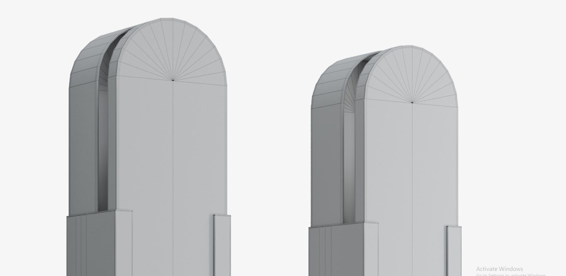 Melange Elongated Sconce Low-poly 3D model_8