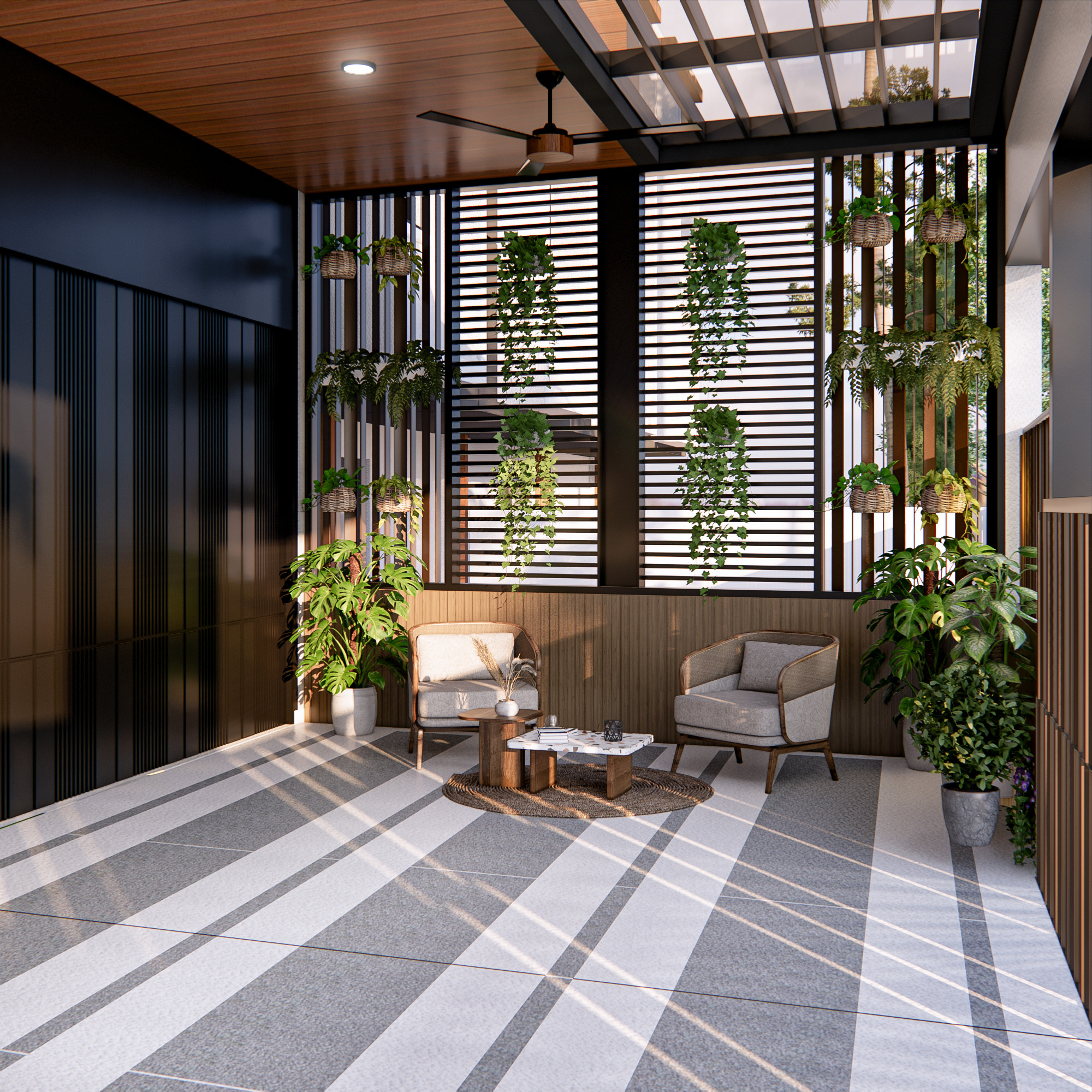 3D EXTERIOR DESIGN FACADE WITH SKETCHUP AND ENSCAPE 3D model_4