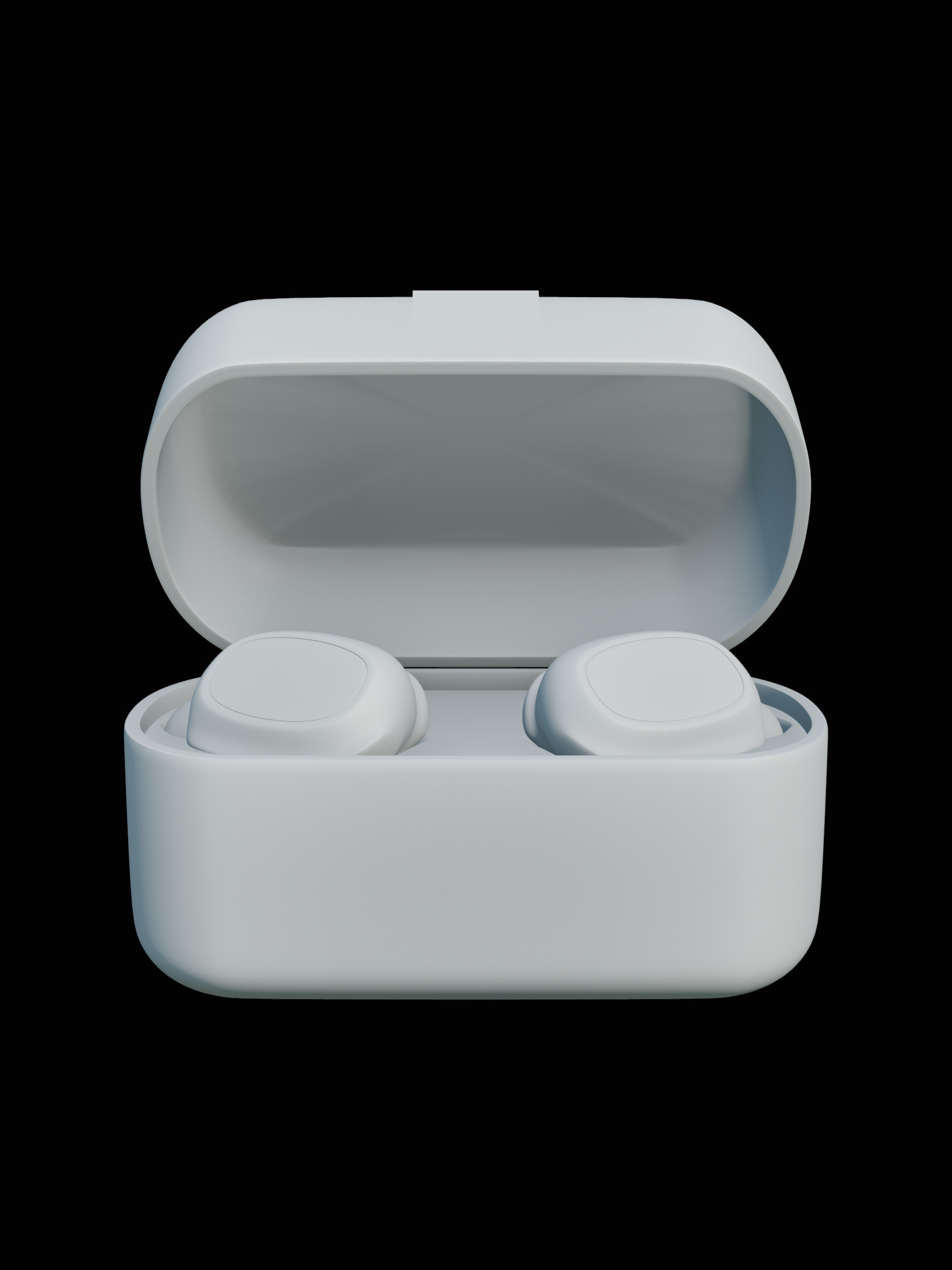 Cartoon-Style Wireless Earphones with Case Free 3D model_3