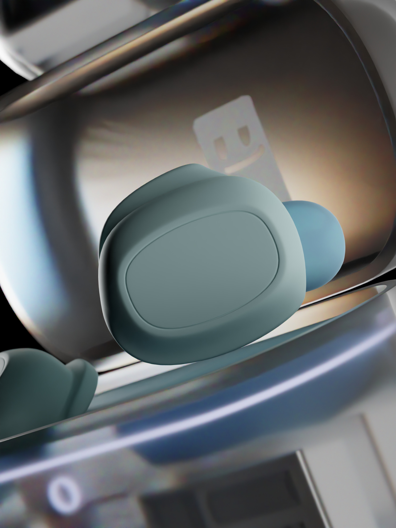 Cartoon-Style Wireless Earphones with Case Free 3D model_1