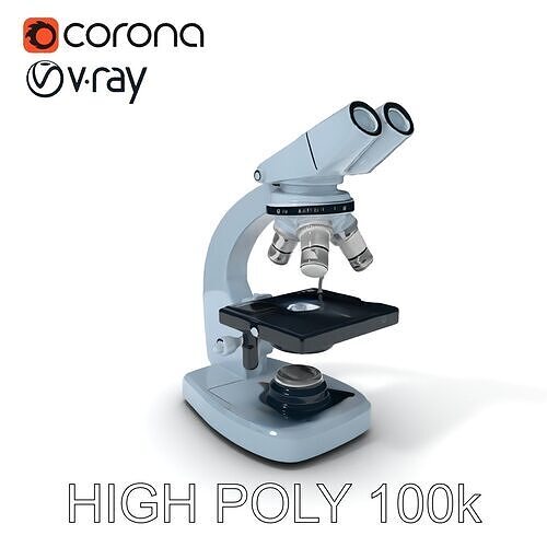 Precision Scientific Microscope Model Pack Low-poly 3D model