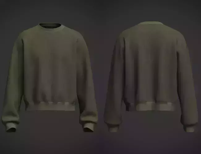 Male Oversized Cropped Sweater