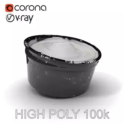 Cream Texture Container D Model Pack with High Detail Texture