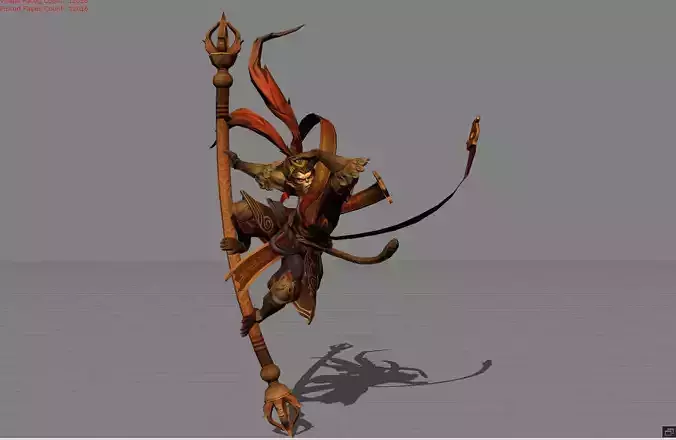 Sun Wukong Battle Buddha Low-poly 3D model
