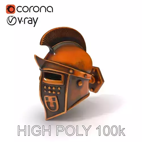 Roman Gladiator Helmet D Model Pack