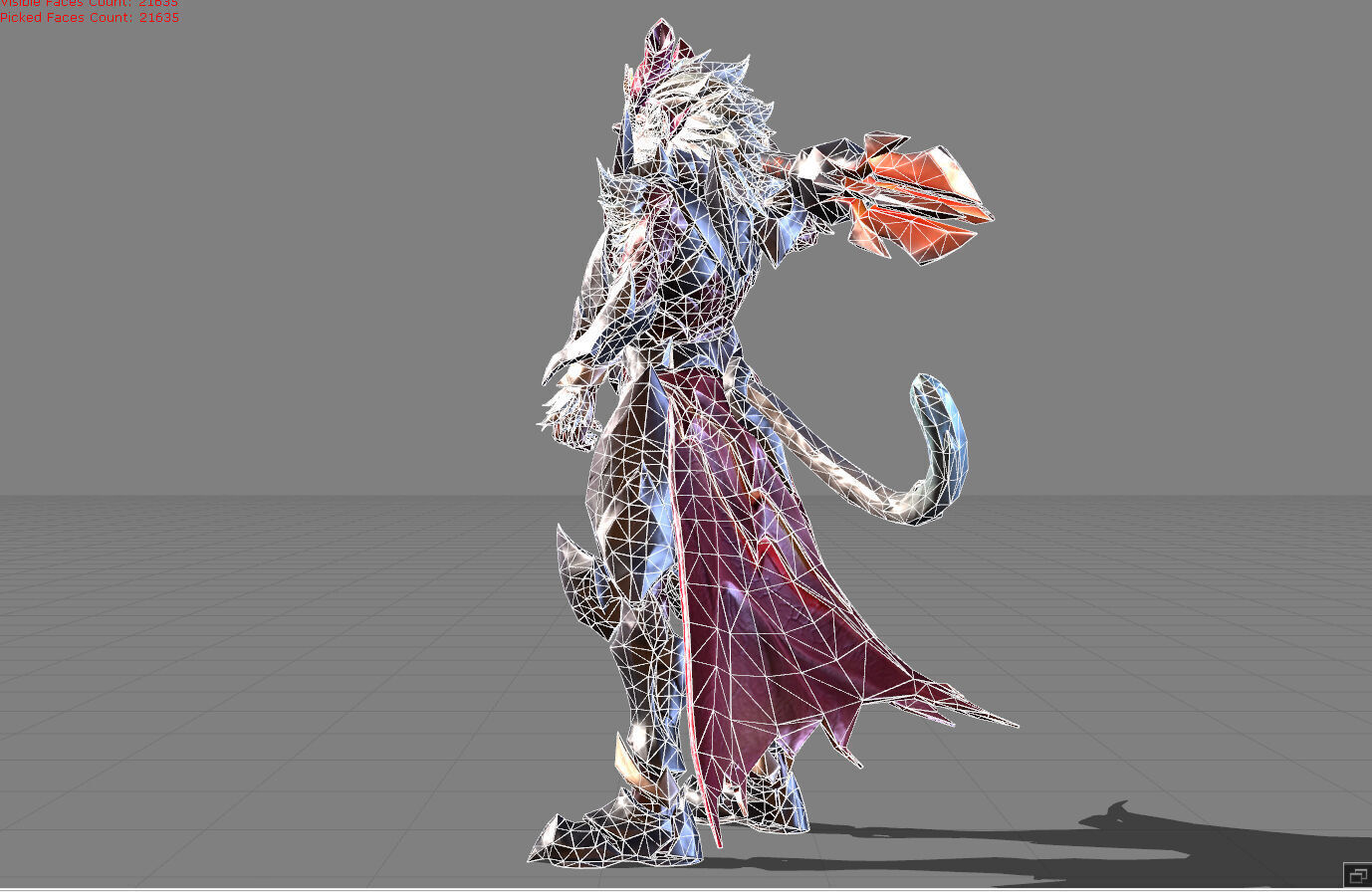 Sun Wicked Flames Low-poly 3D model_6