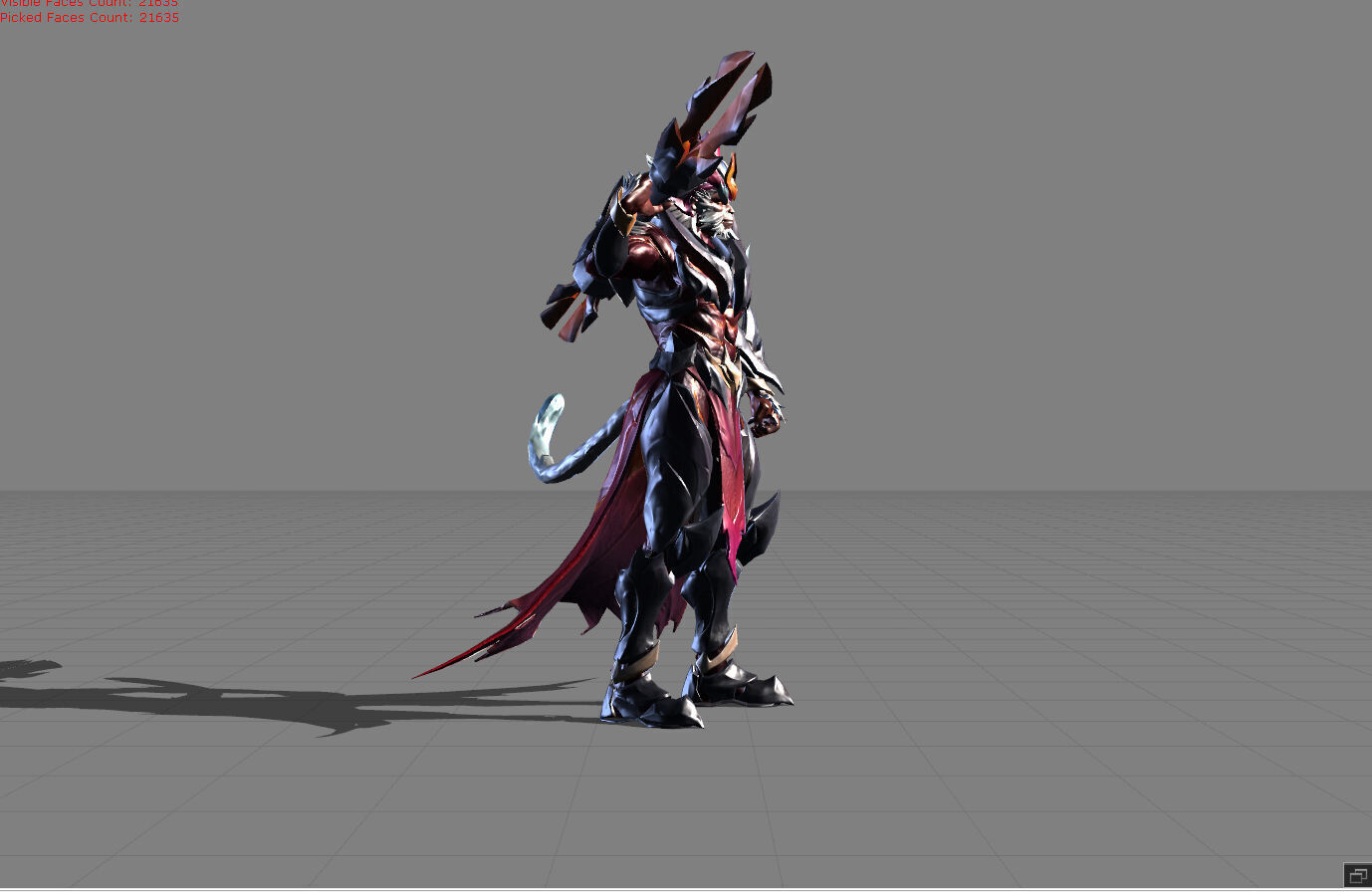 Sun Wicked Flames Low-poly 3D model_1