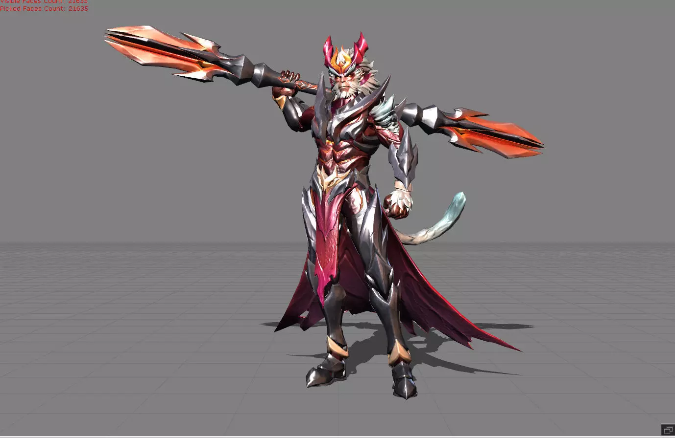 Sun Wicked Flames Low-poly 3D model_0