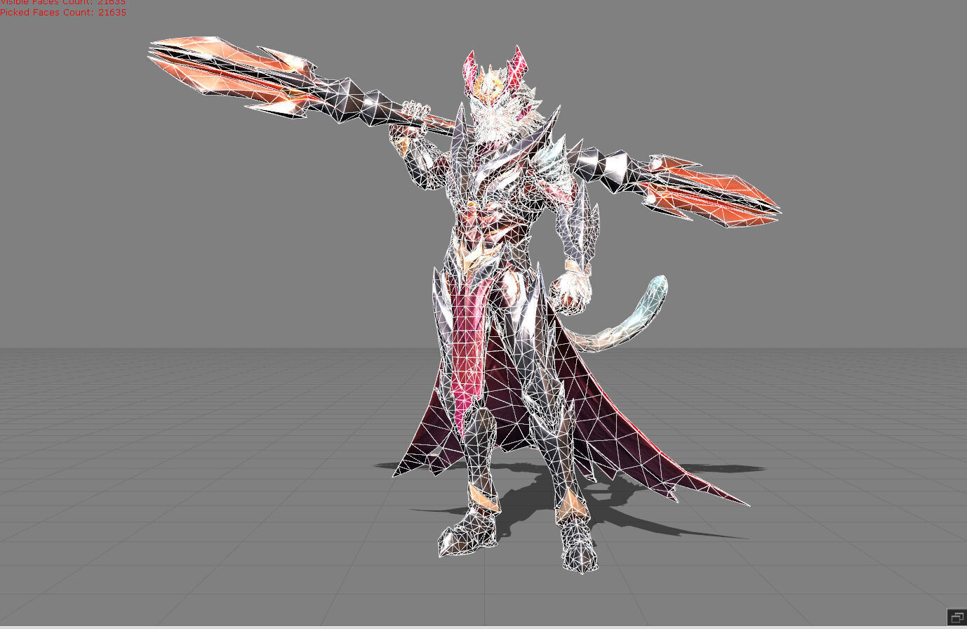 Sun Wicked Flames Low-poly 3D model_4