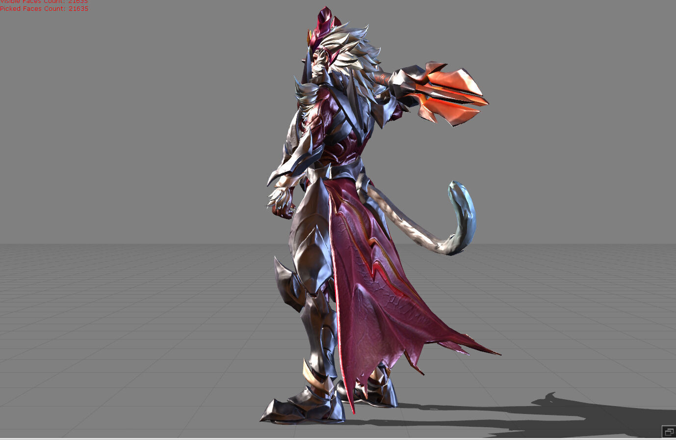 Sun Wicked Flames Low-poly 3D model_2