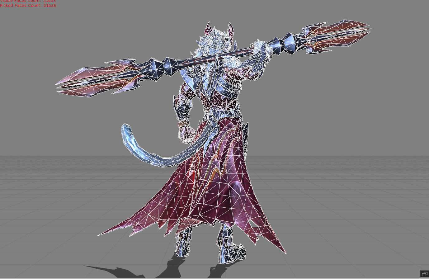 Sun Wicked Flames Low-poly 3D model_7