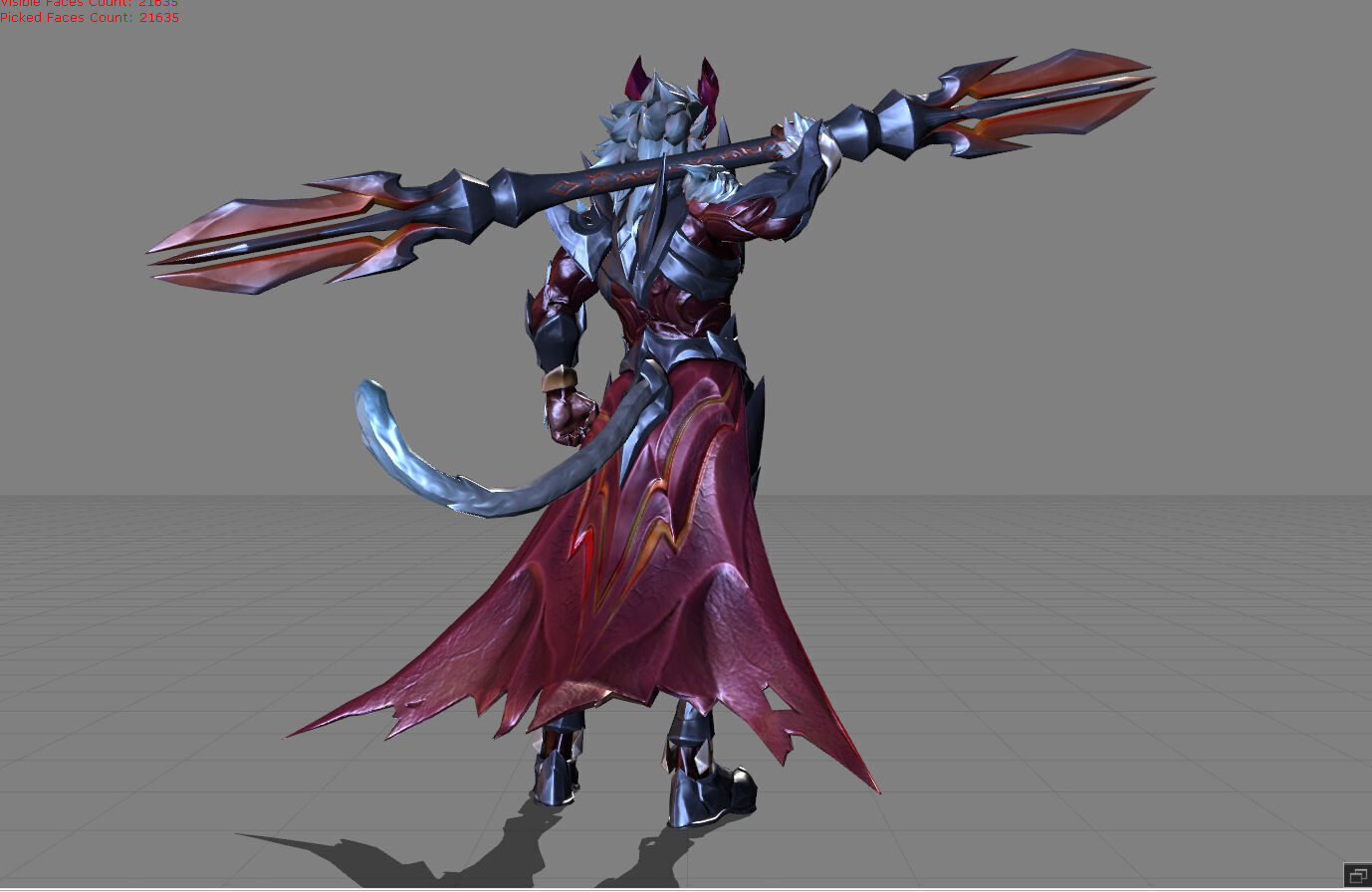 Sun Wicked Flames Low-poly 3D model_3