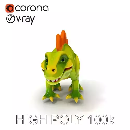 Cartoon Dinosaur Model Pack with Textured Detail
