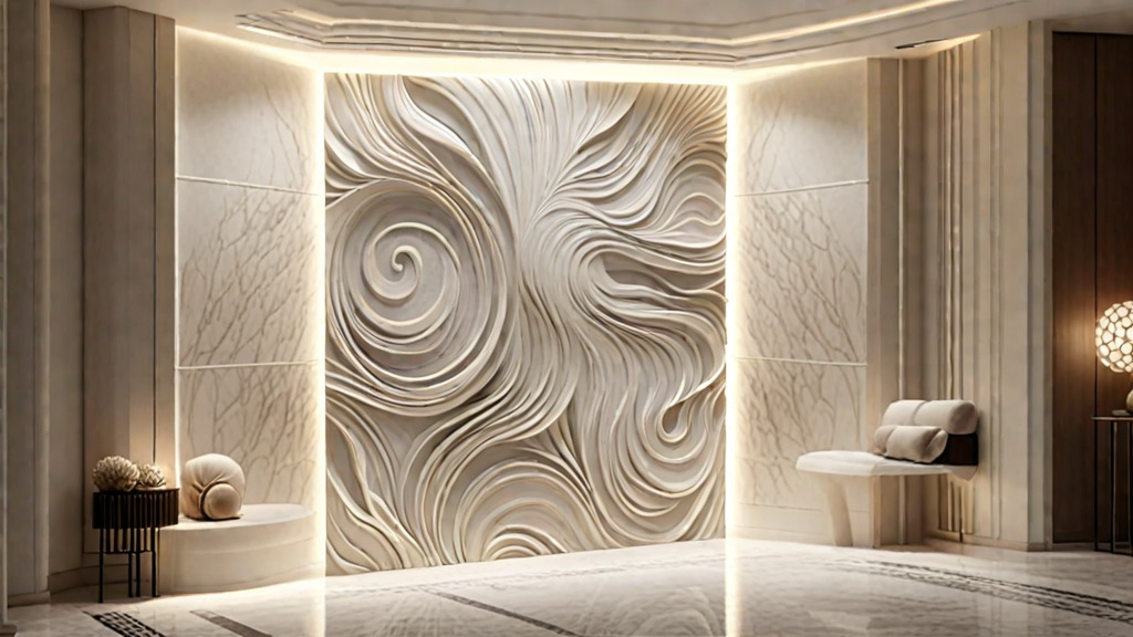 modern panel wall decor set relief stl mural CNC 192 3D model_4