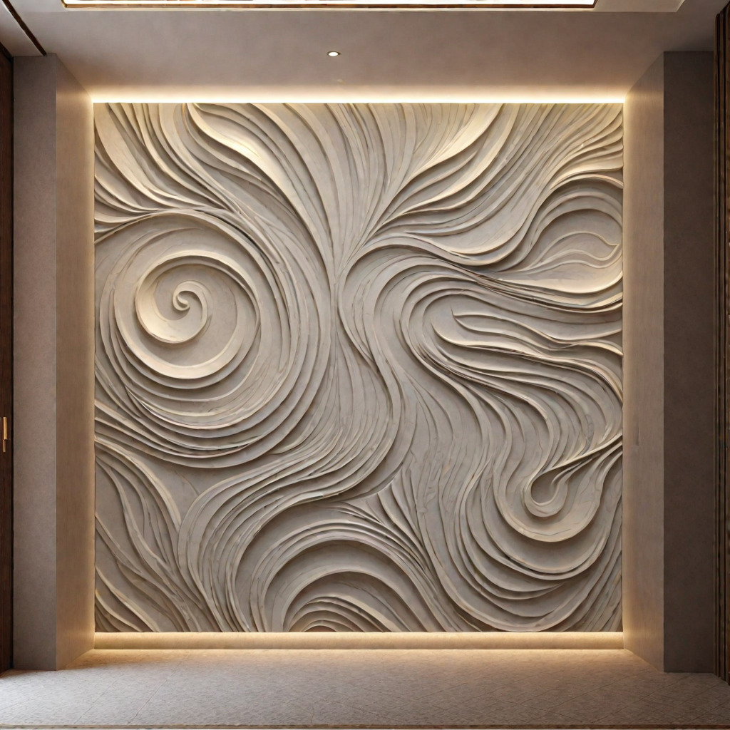 modern panel wall decor set relief stl mural CNC 192 3D model_1