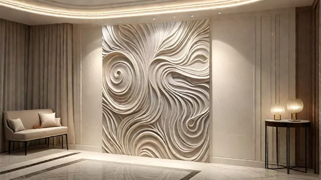 modern panel wall decor set relief stl mural CNC 192 3D model_0