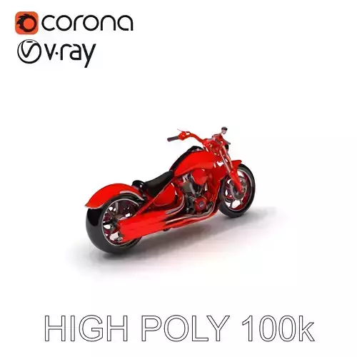 Stylish Cruiser Motorcycle Model Pack with Chrome Detailing