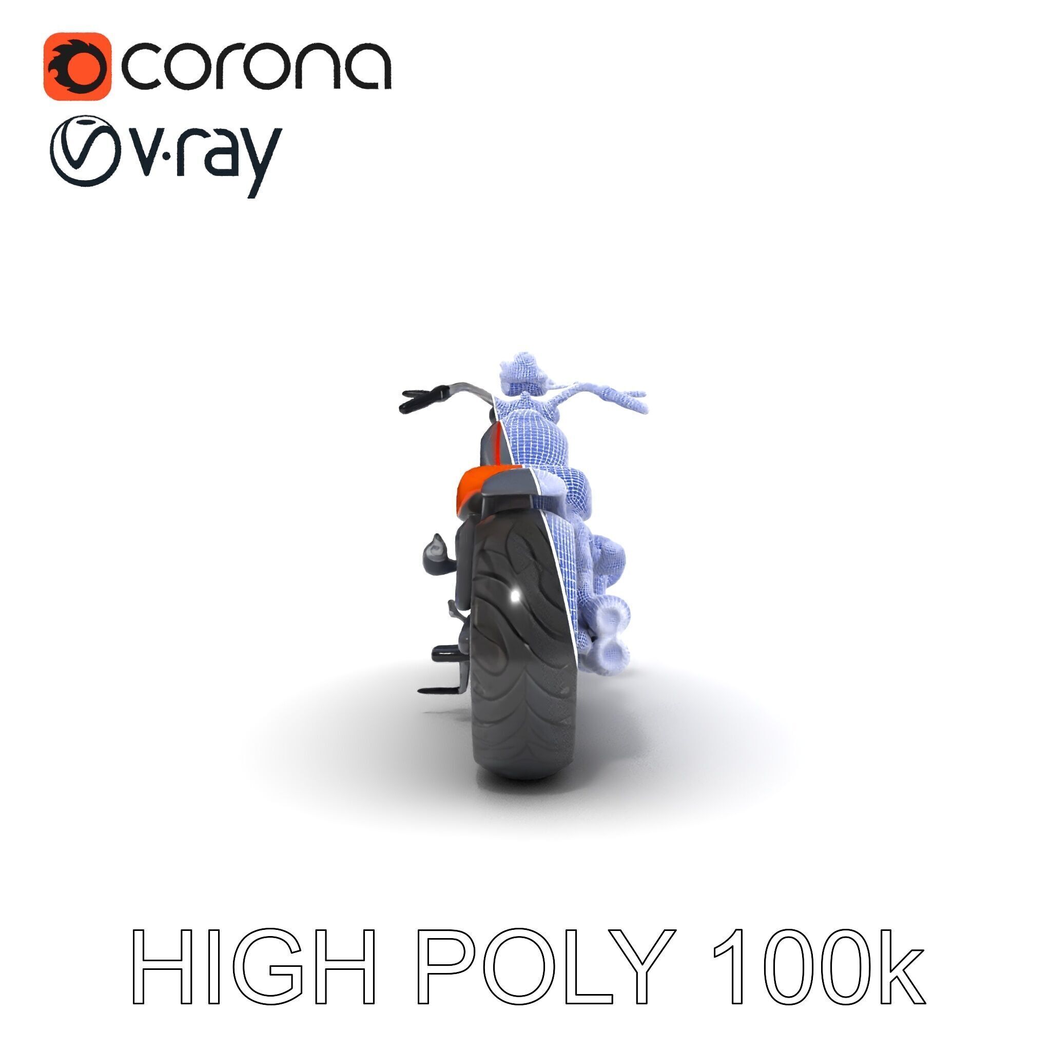Custom Motorcycle Model Pack with High Detail Features Low-poly 3D model_31