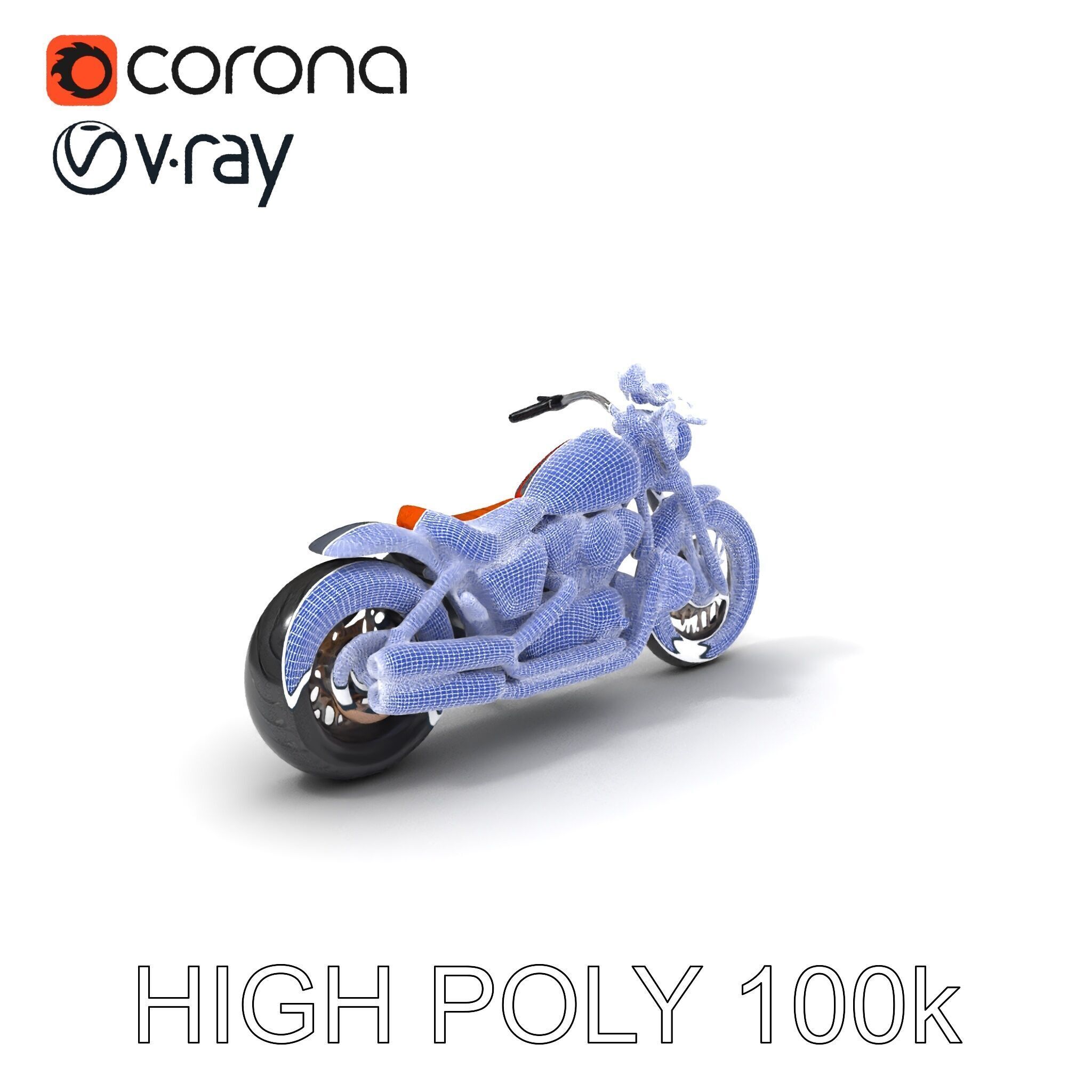 Custom Motorcycle Model Pack with High Detail Features Low-poly 3D model_3