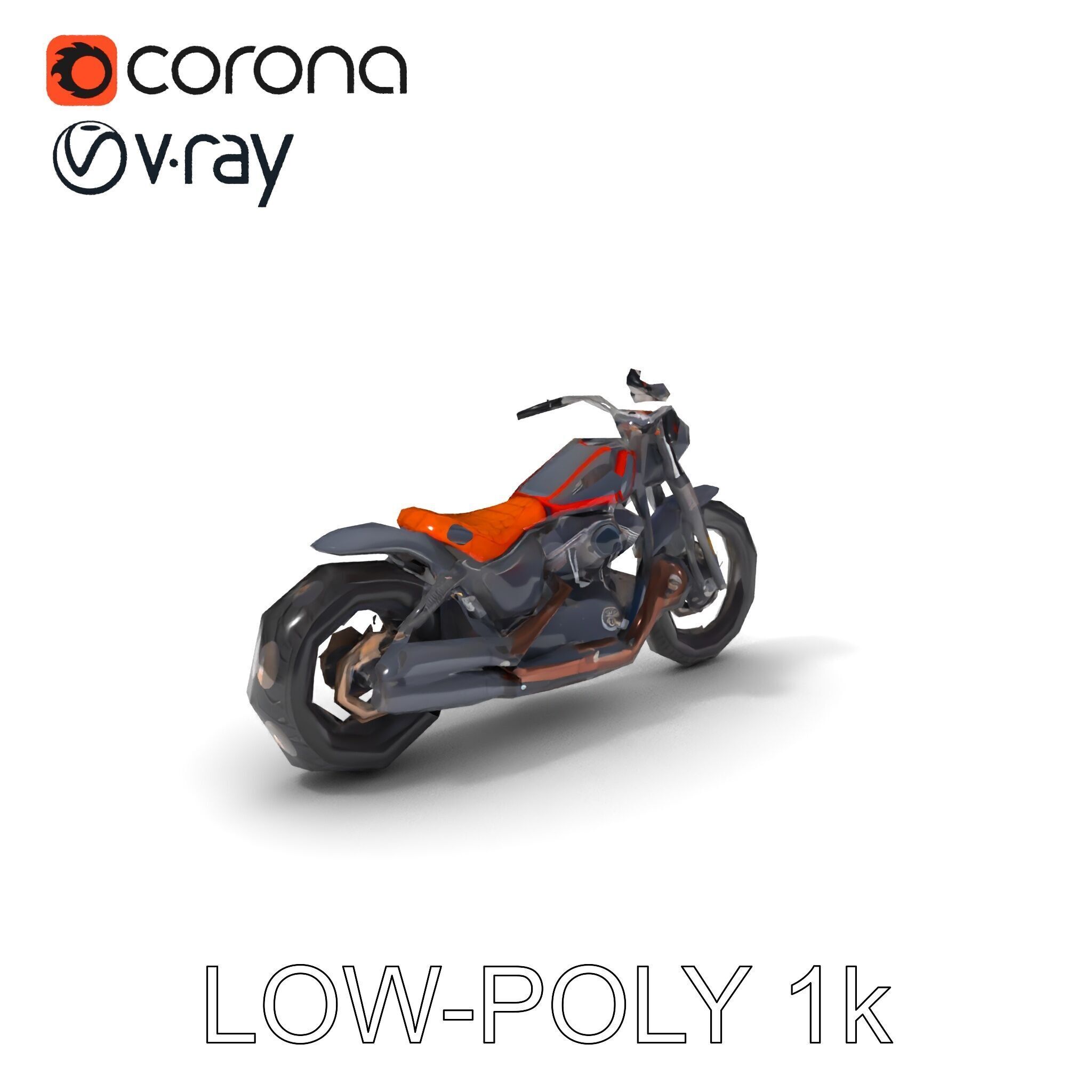 Custom Motorcycle Model Pack with High Detail Features Low-poly 3D model_32